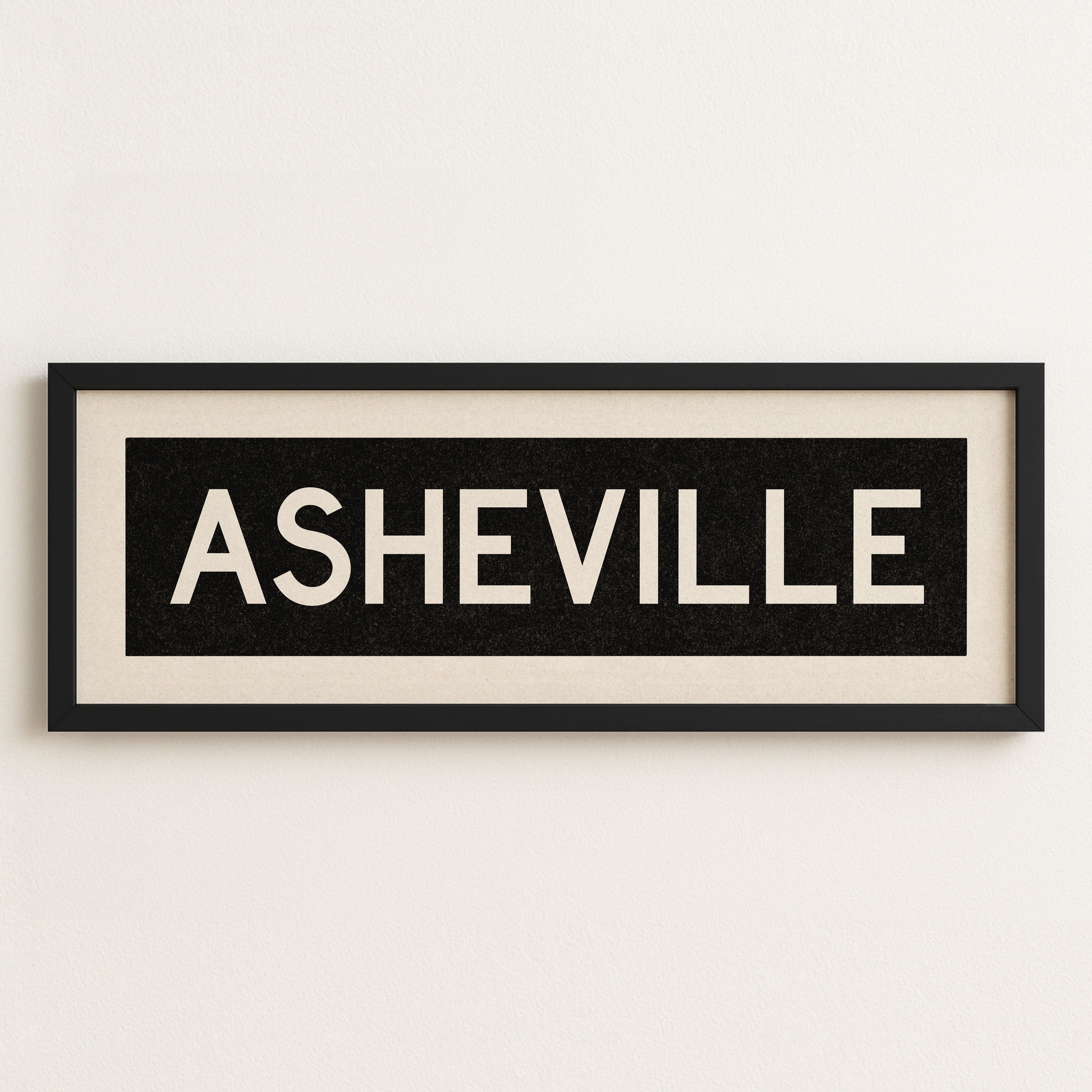 Framed Asheville North Carolina Bus Scroll - Tejas Country Club
