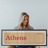 Saturdays in Athens, Georgia Vintage Flash Card Framed Print - Tejas Country Club