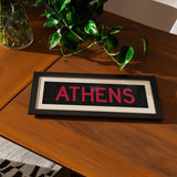 Framed Athens Red and Black Bus Scroll - Tejas Country Club