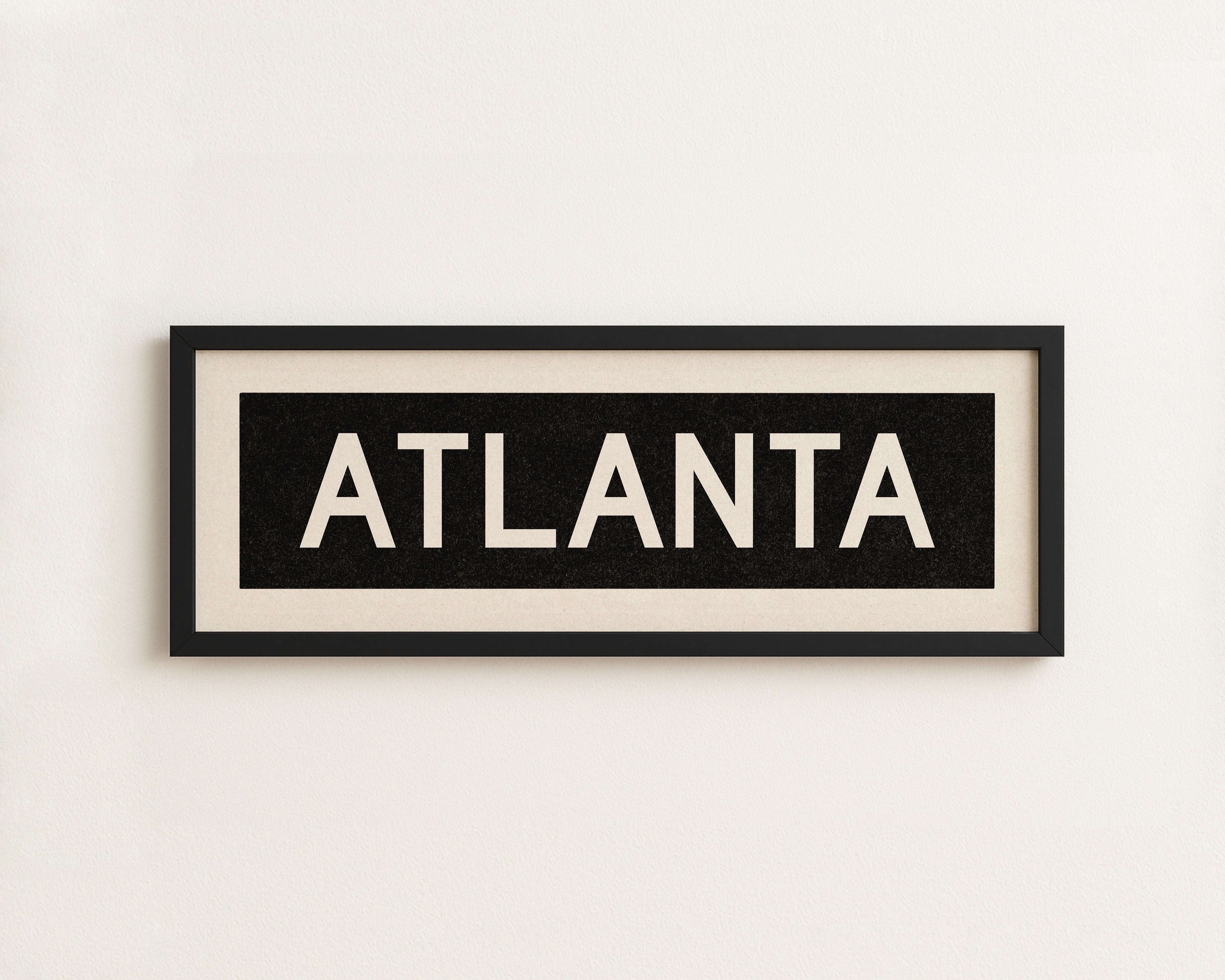 Framed Atlanta Georgia Bus Scroll - Tejas Country Club