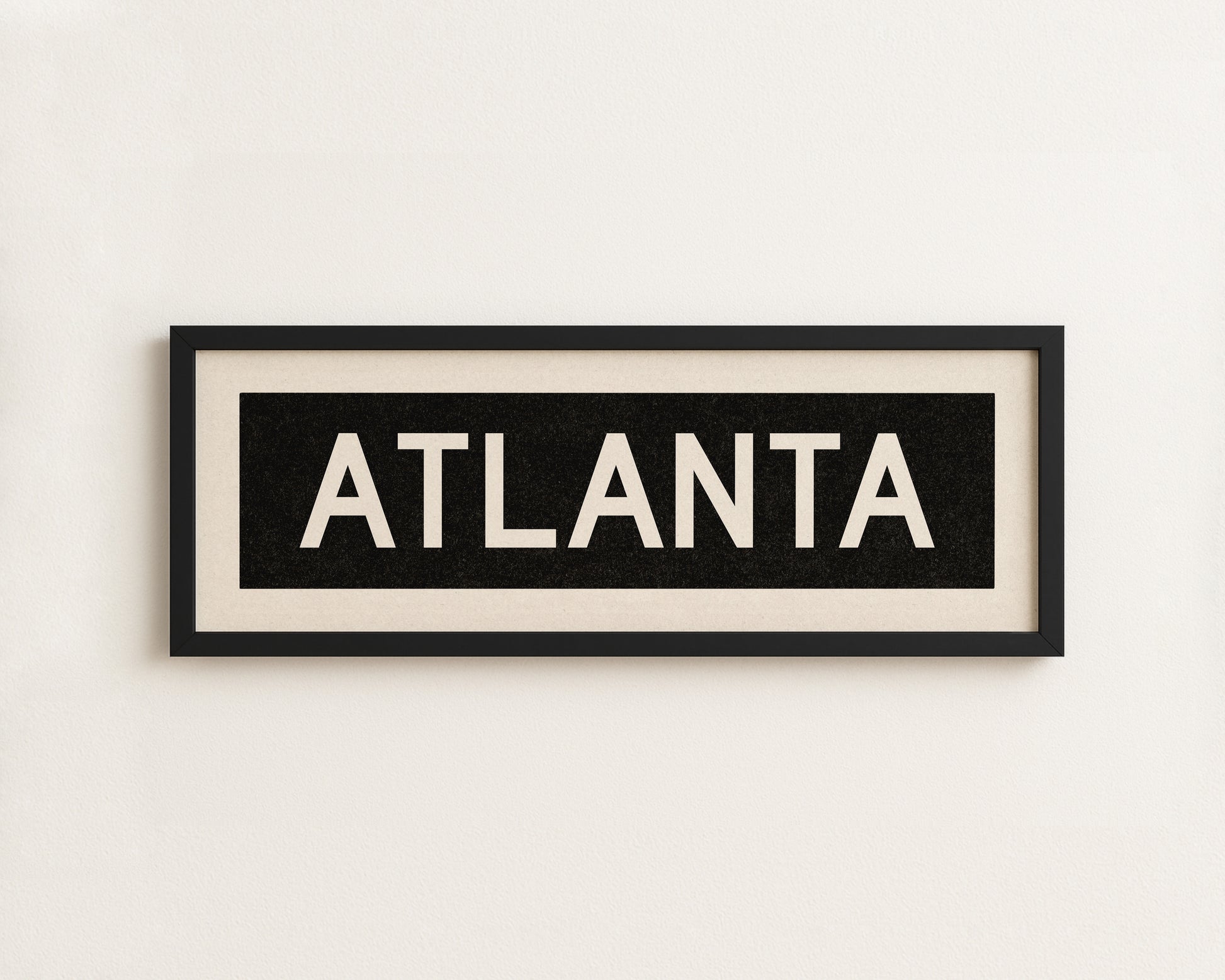 Framed Atlanta Georgia Bus Scroll - Tejas Country Club