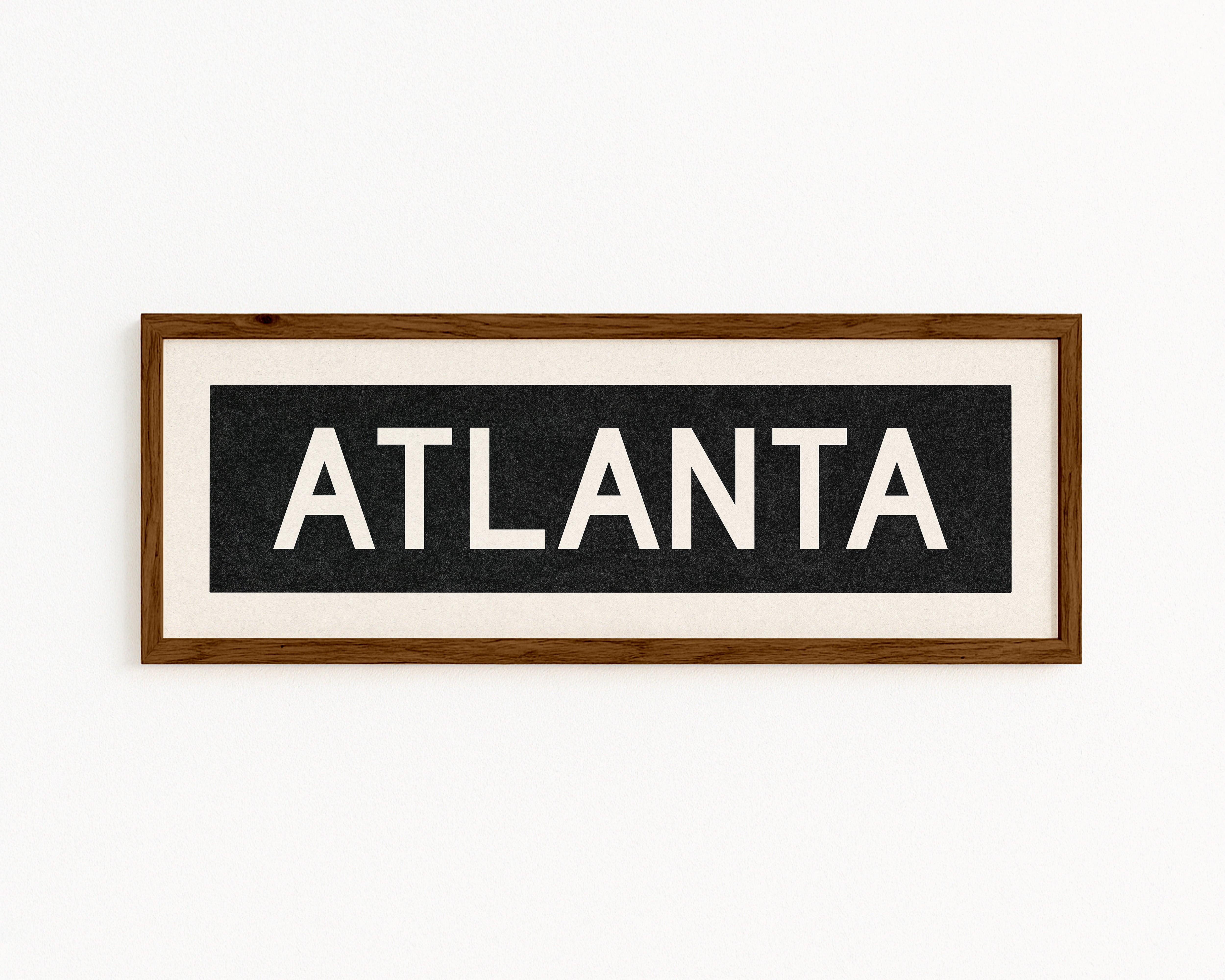 Framed Atlanta Georgia Bus Scroll - Tejas Country Club