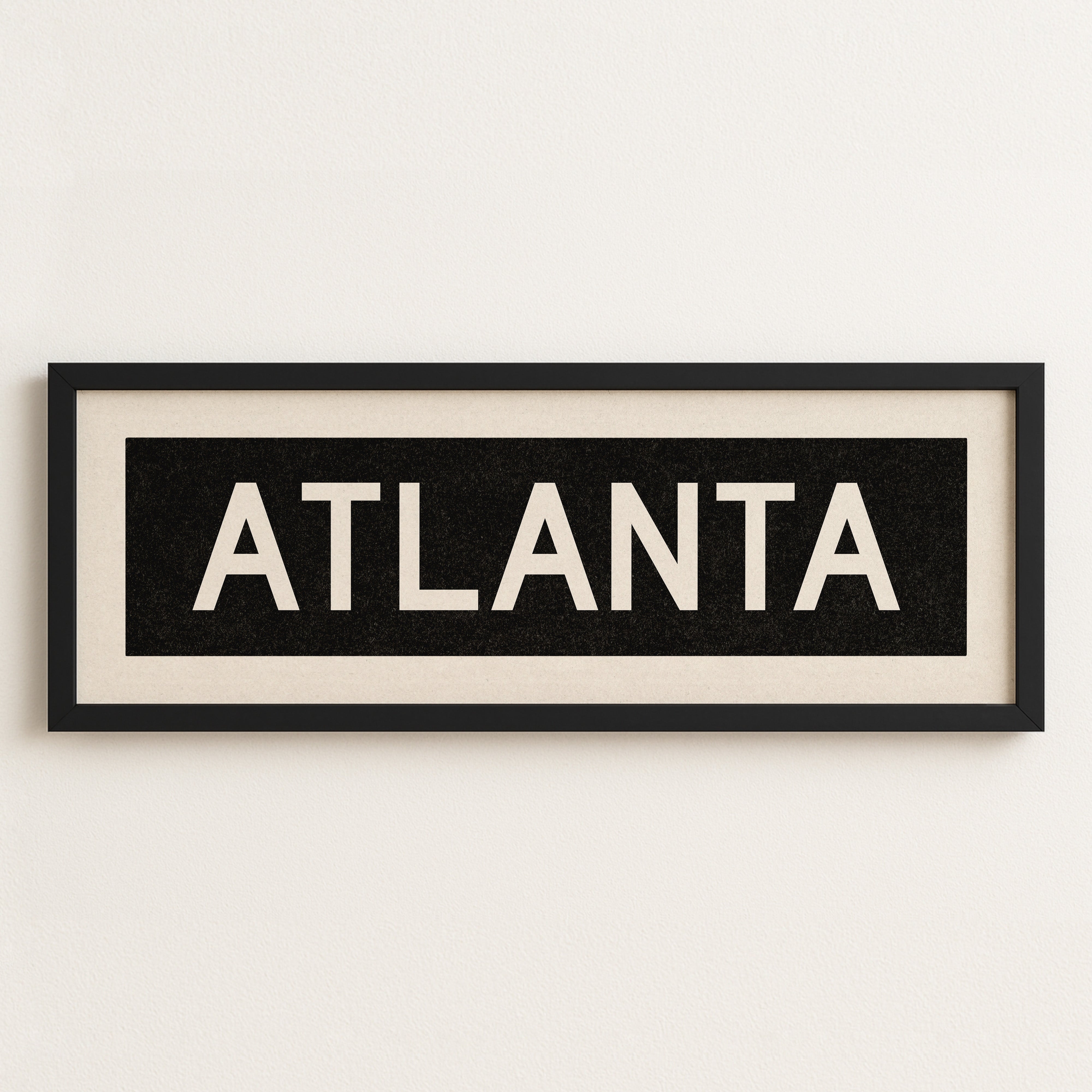 Framed Atlanta Georgia Bus Scroll - Tejas Country Club
