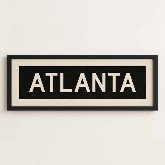 Framed Atlanta Georgia Bus Scroll