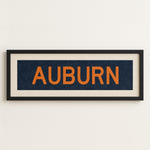 Framed Auburn Navy Bus Scroll - Tejas Country Club