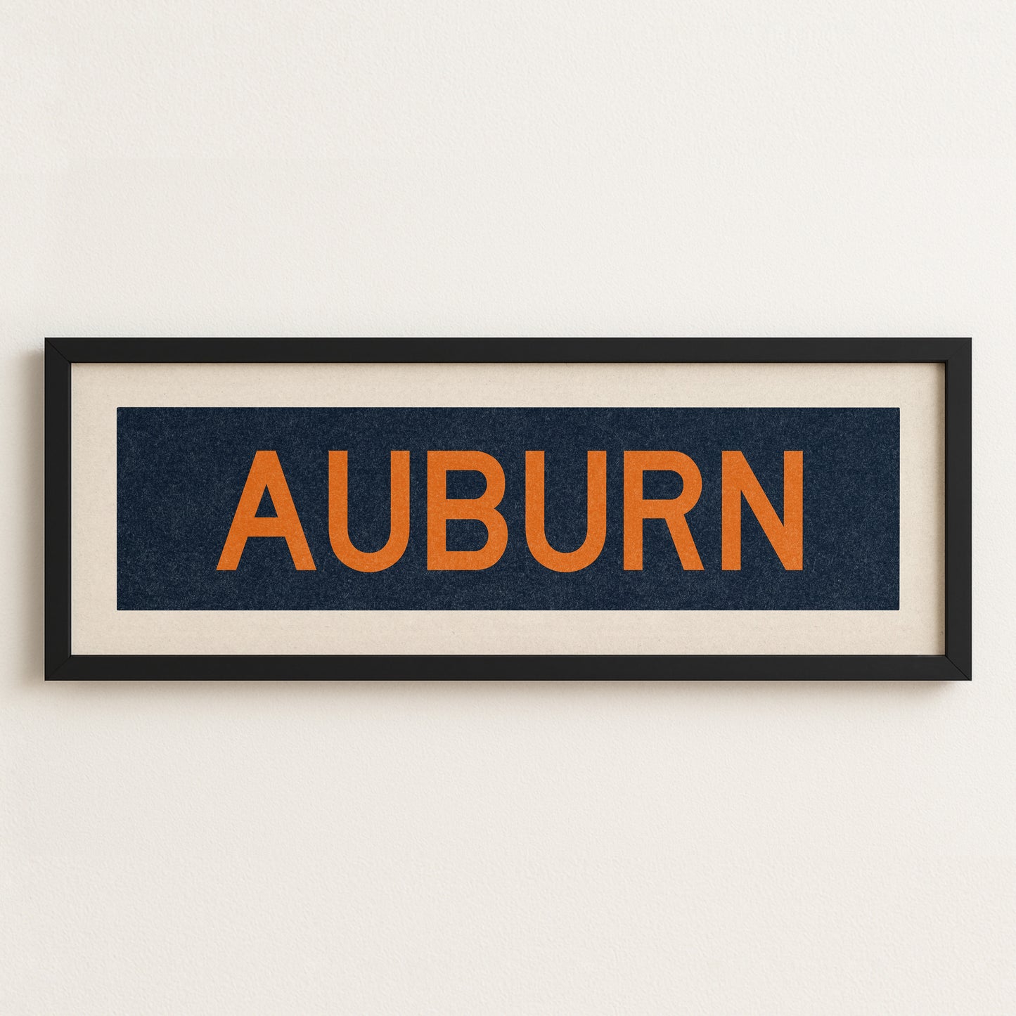 Framed Auburn Navy Bus Scroll - Tejas Country Club