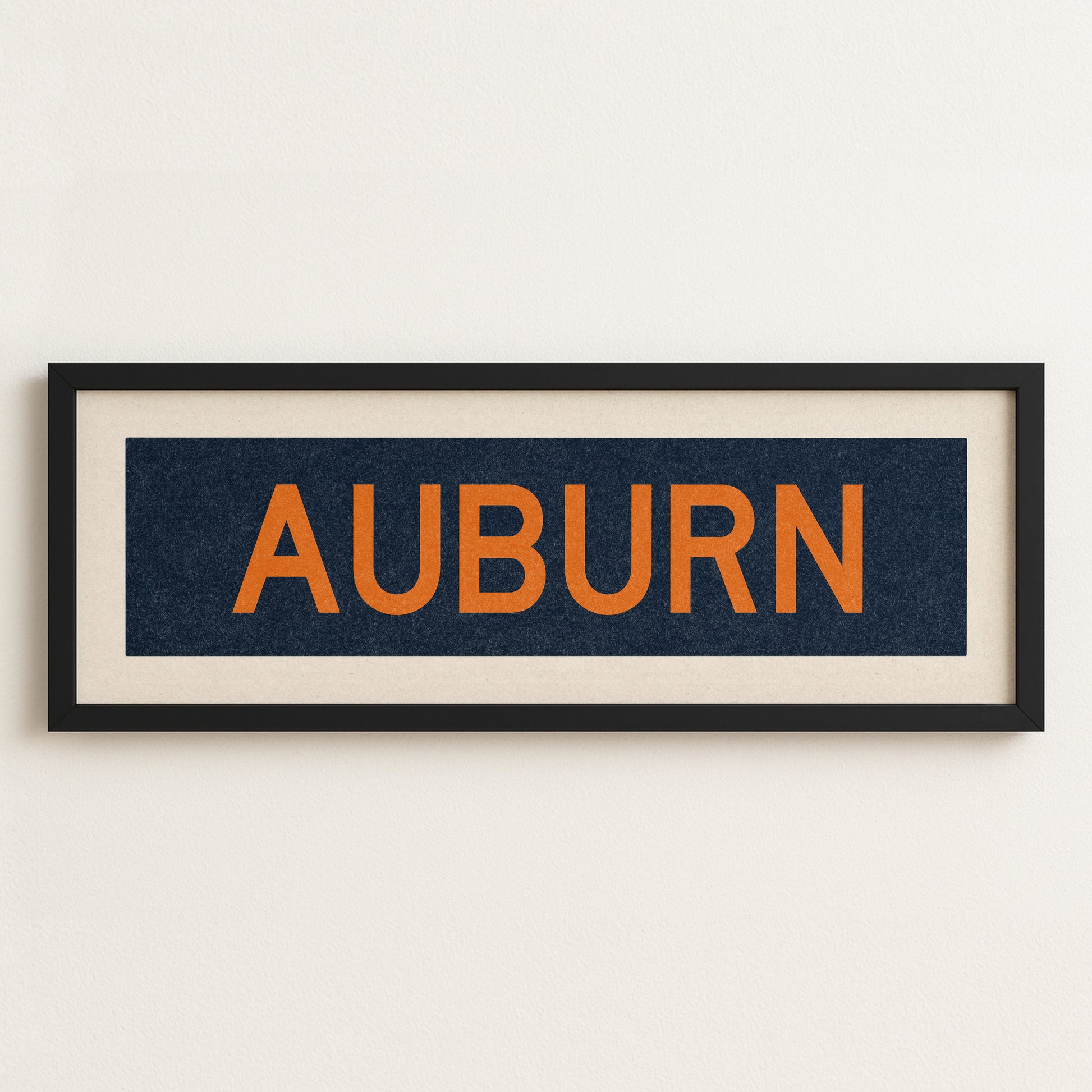 Framed Auburn Navy Bus Scroll - Tejas Country Club