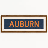 Framed Auburn Navy Bus Scroll - Tejas Country Club