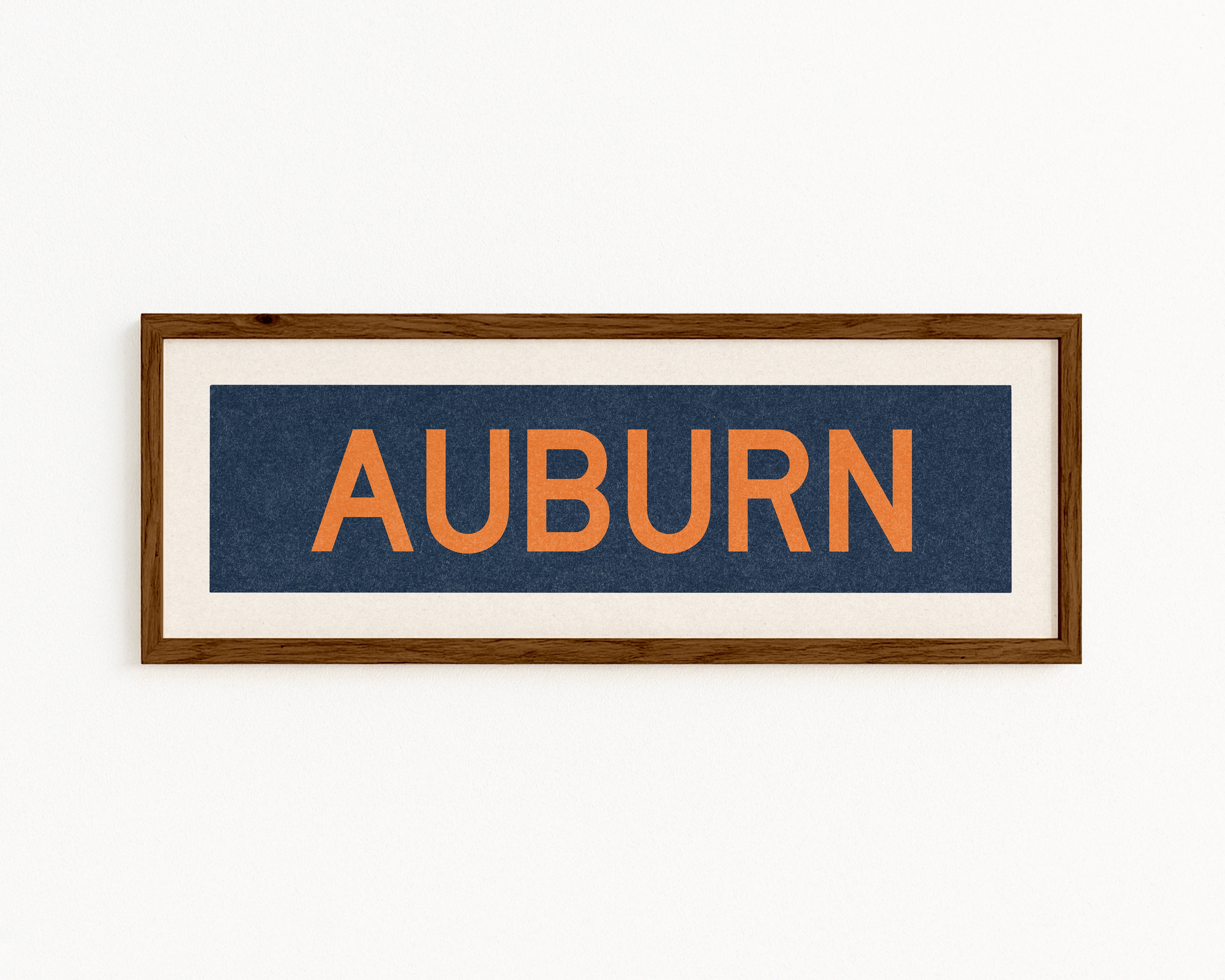 Framed Auburn Navy Bus Scroll - Tejas Country Club