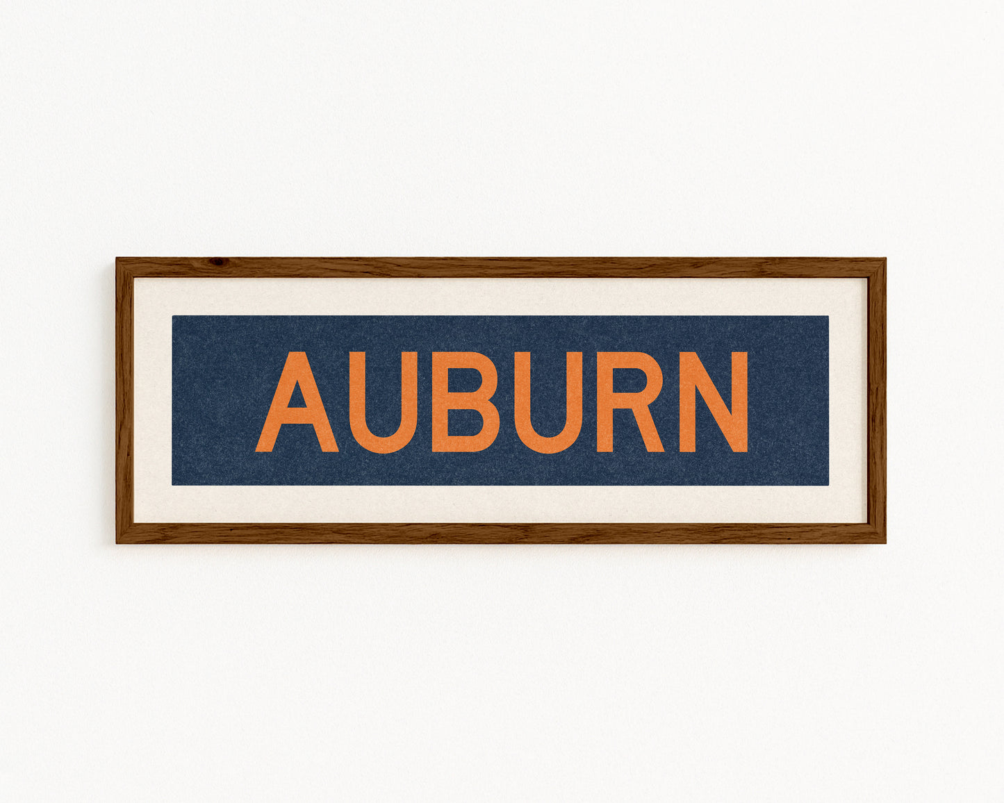 Framed Auburn Navy Bus Scroll - Tejas Country Club