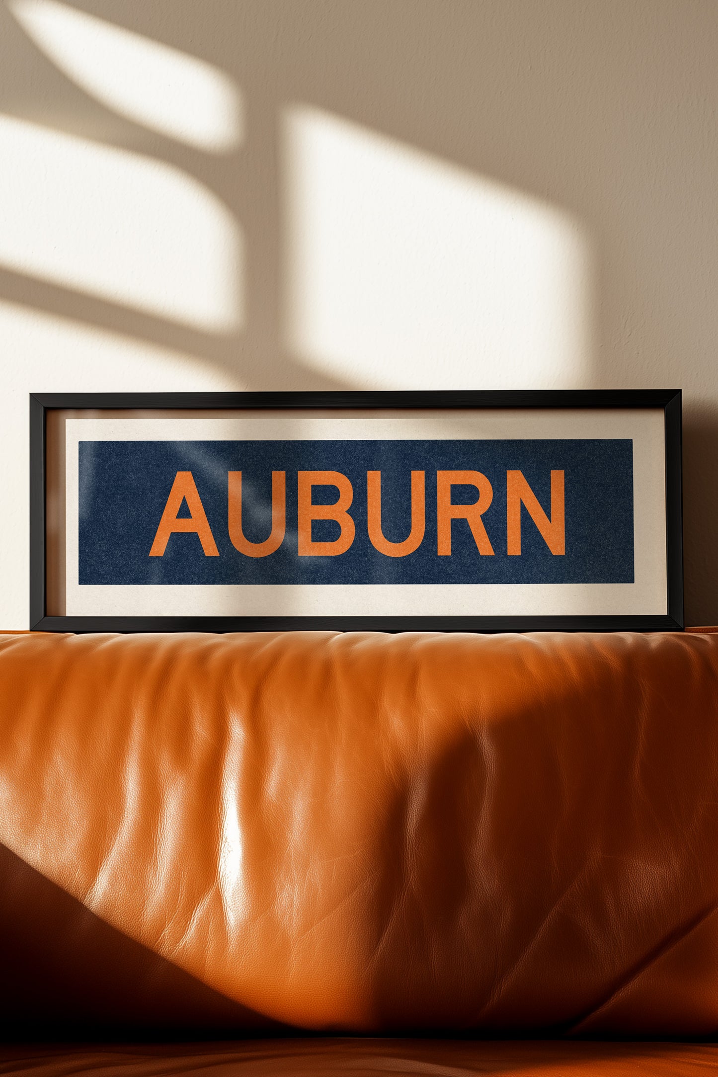 Framed Auburn Navy Bus Scroll - Tejas Country Club