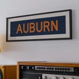 Framed Auburn Navy Bus Scroll - Tejas Country Club
