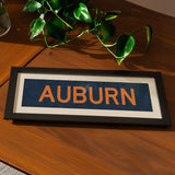 Framed Auburn Navy Bus Scroll - Tejas Country Club