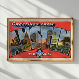Austin Texas Vintage Postcard Print - Tejas Country Club