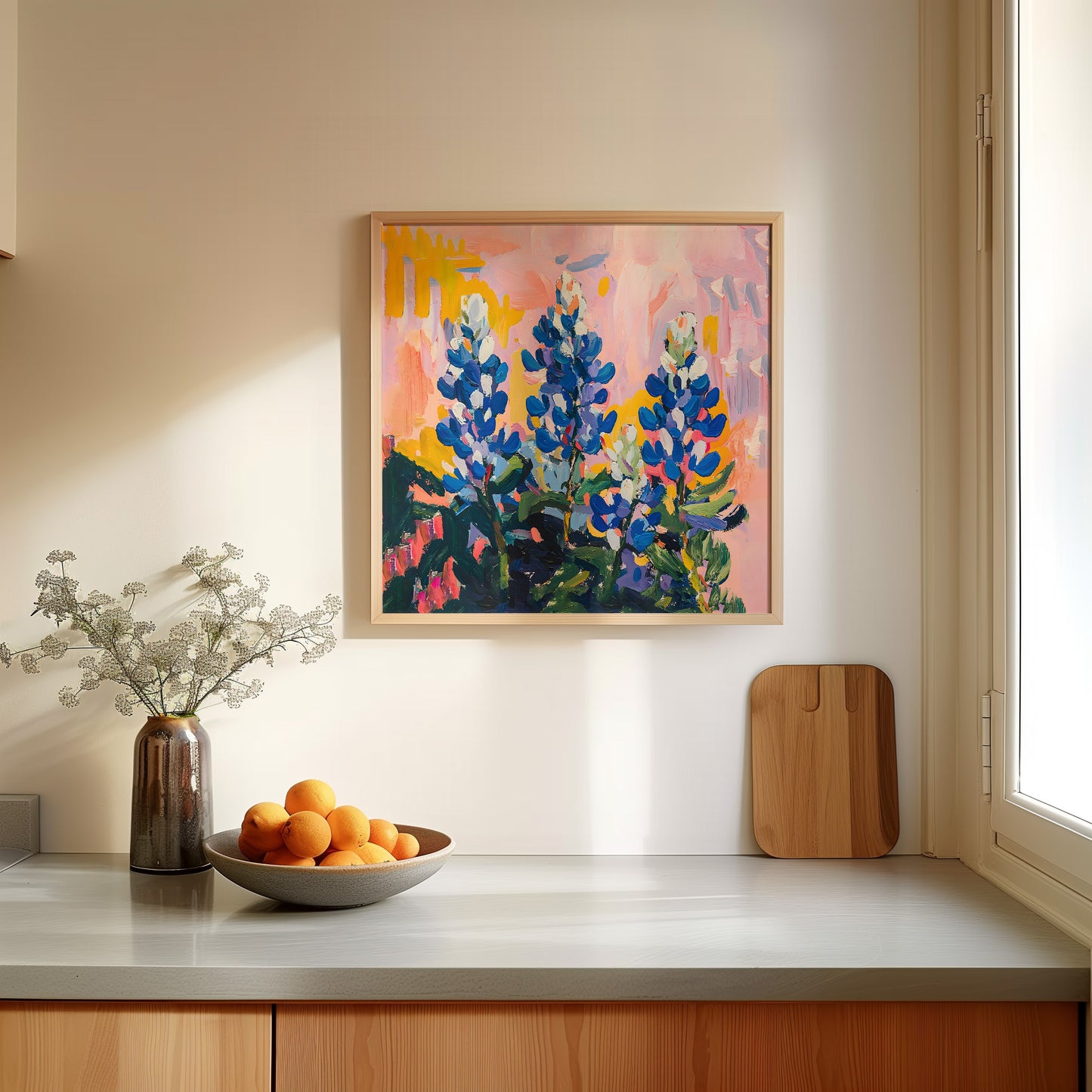 Texas Bluebonnet Painting Art Print