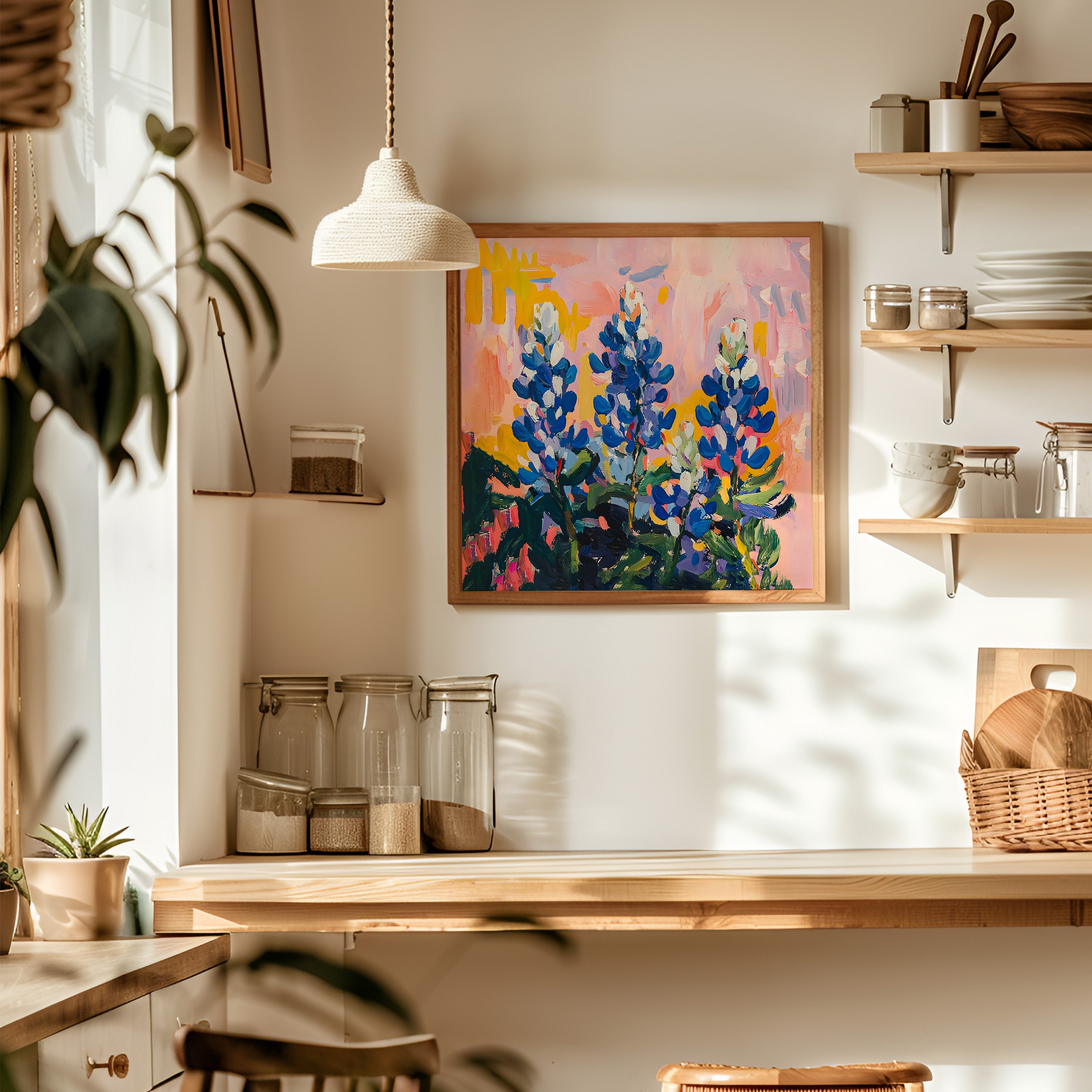 Texas Bluebonnet Painting Art Print - Tejas Country Club