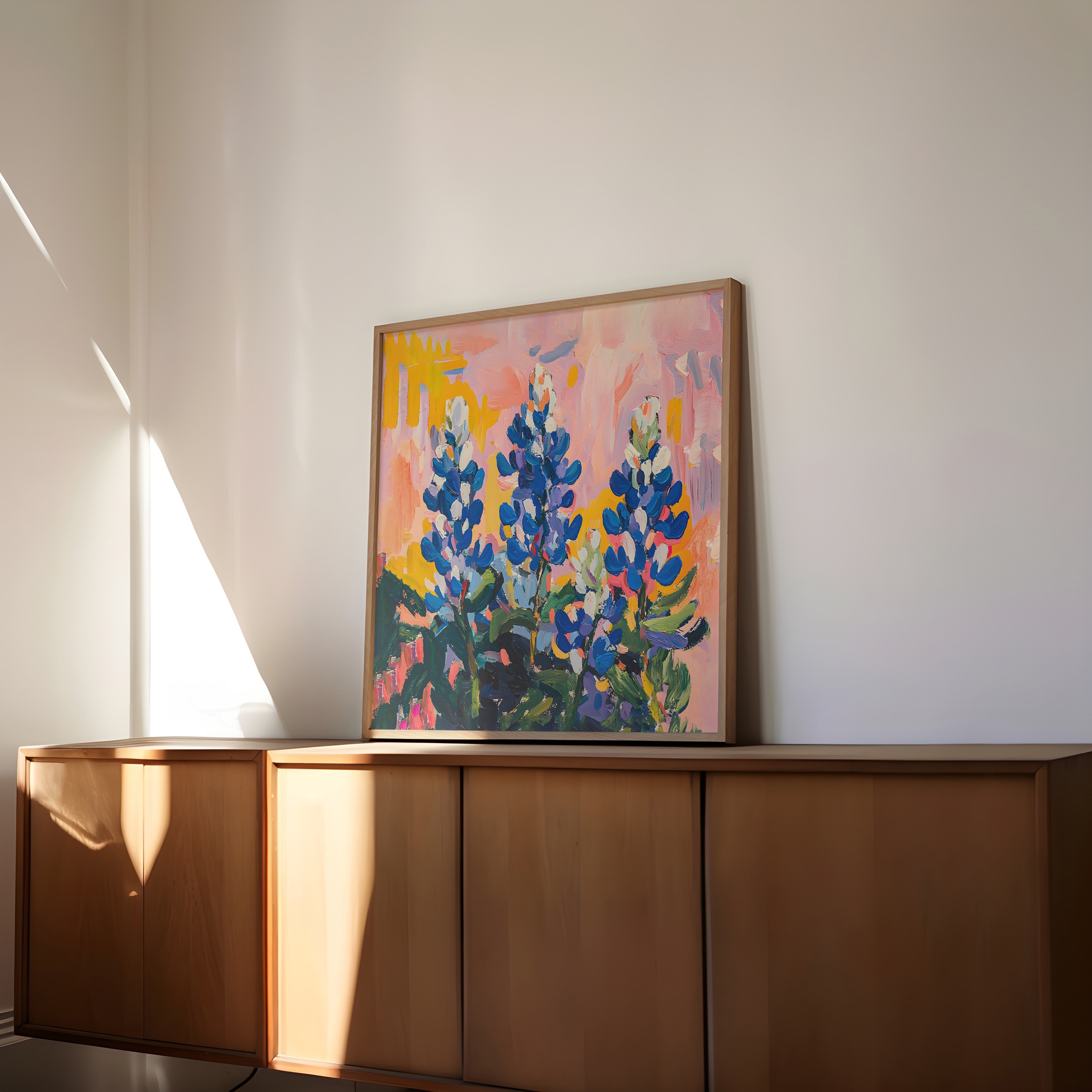 Texas Bluebonnet Painting Art Print - Tejas Country Club