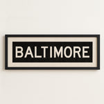 Framed Baltimore Maryland Bus Scroll - Tejas Country Club