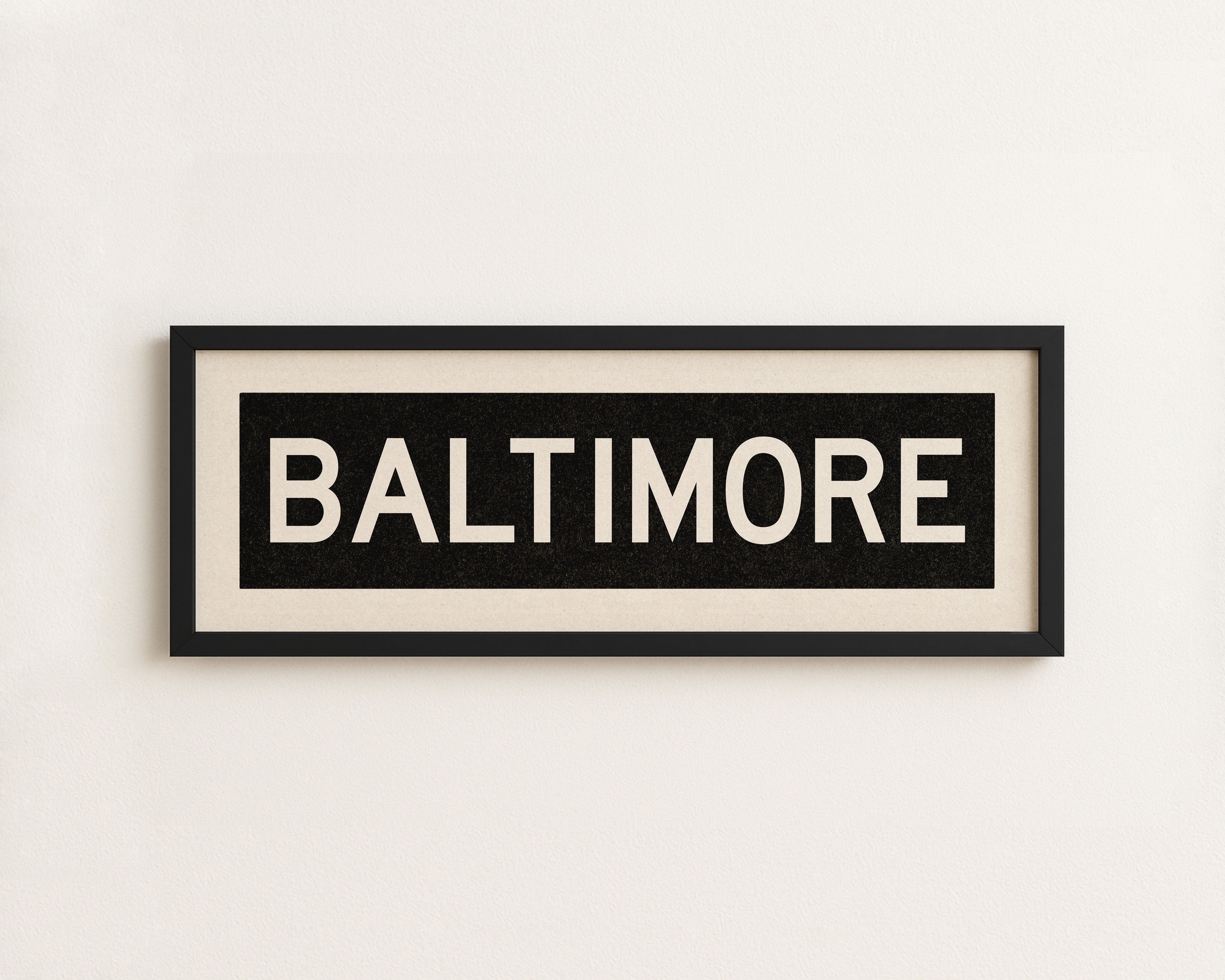 Framed Baltimore Maryland Bus Scroll - Tejas Country Club