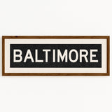 Framed Baltimore Maryland Bus Scroll - Tejas Country Club