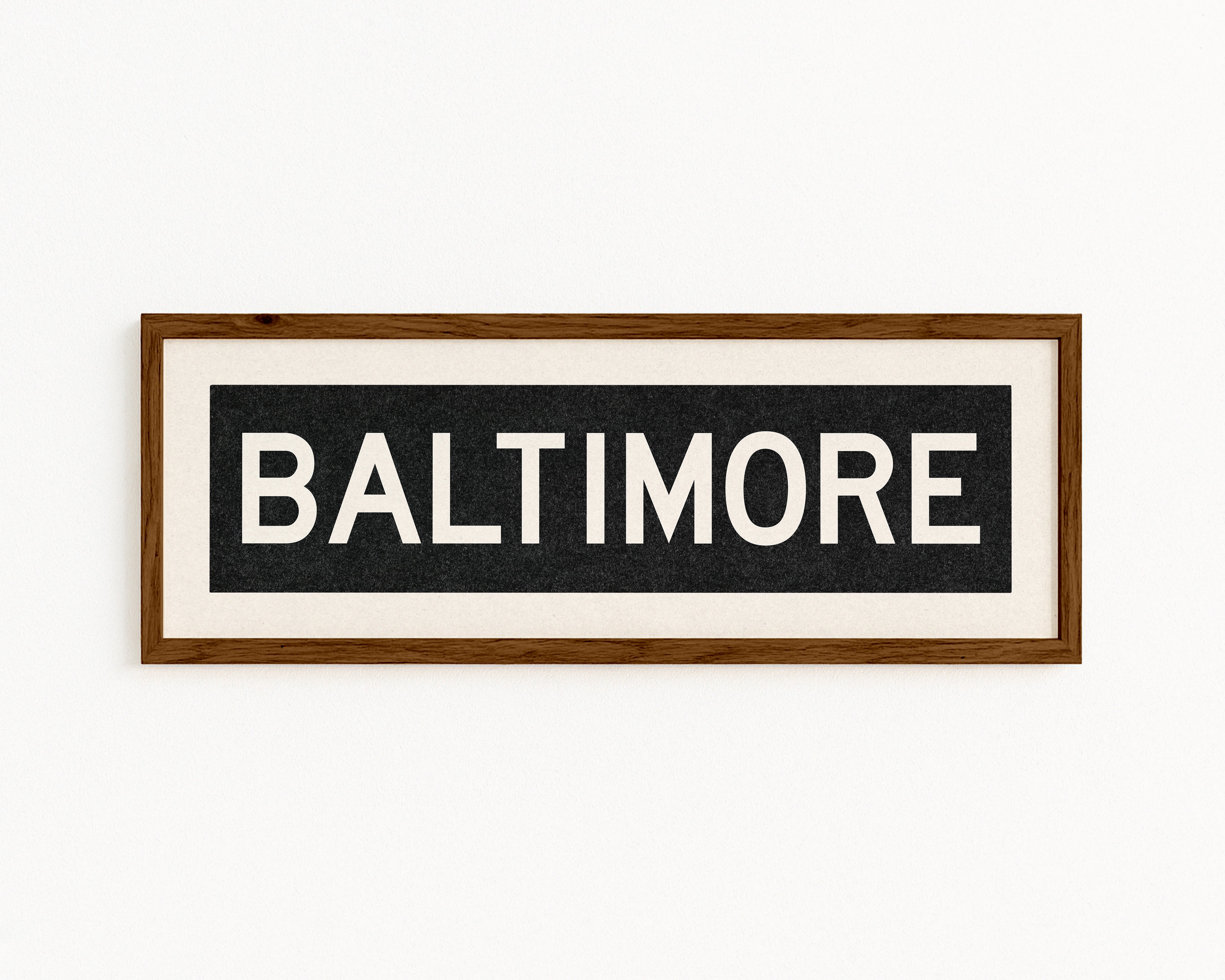 Framed Baltimore Maryland Bus Scroll - Tejas Country Club