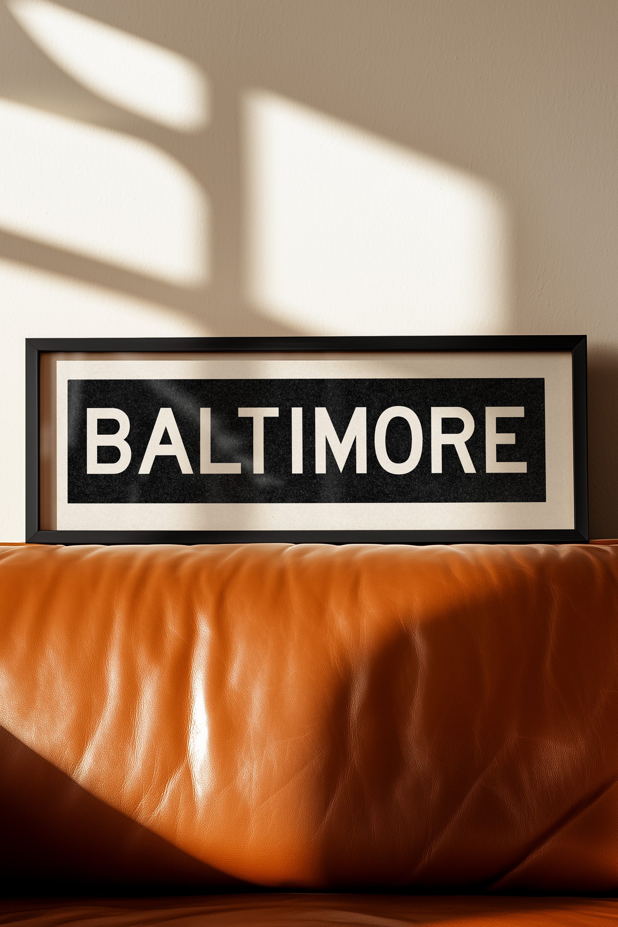 Framed Baltimore Maryland Bus Scroll - Tejas Country Club