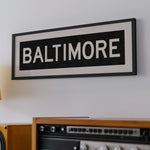 Framed Baltimore Maryland Bus Scroll - Tejas Country Club