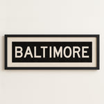 Framed Baltimore Maryland Bus Scroll - Tejas Country Club