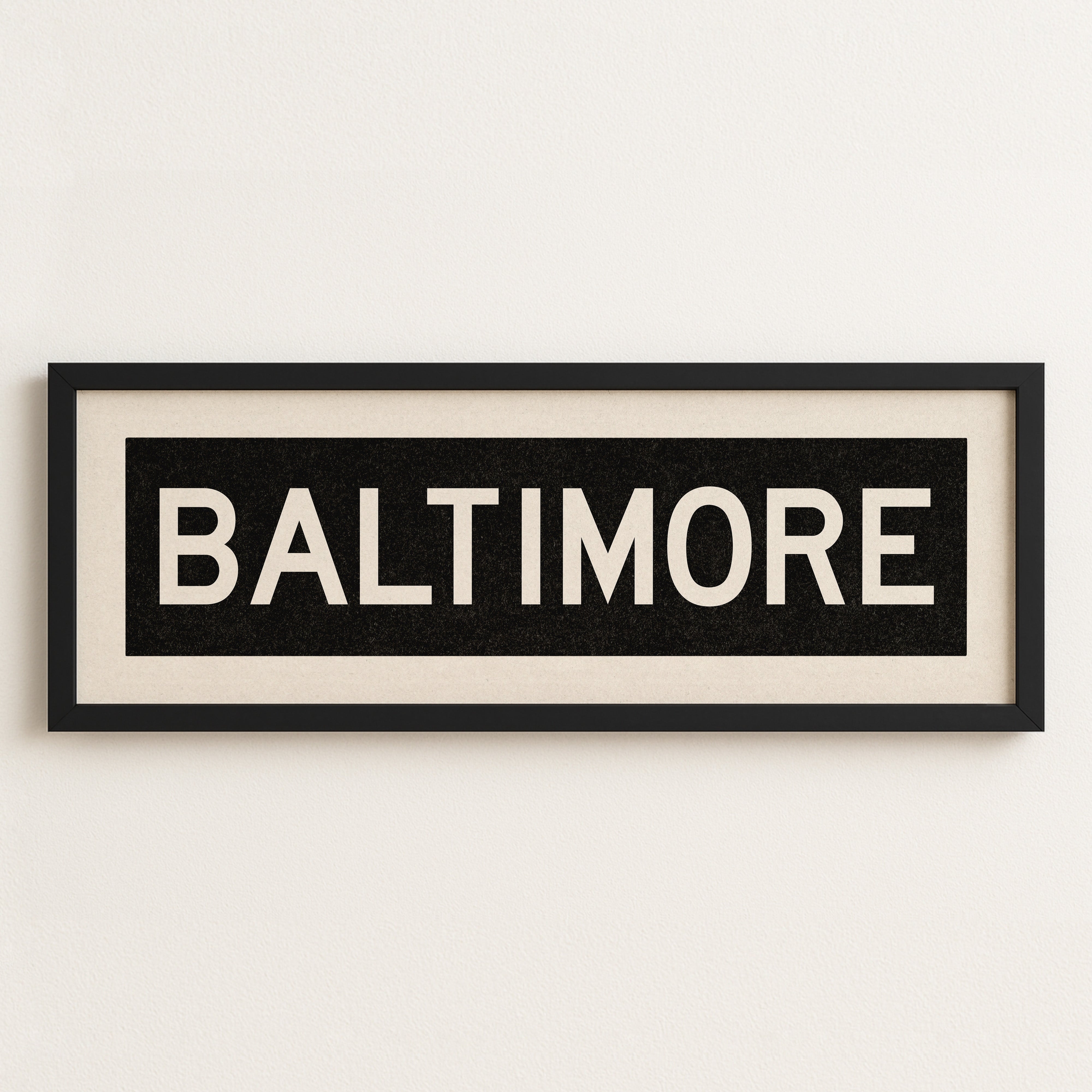 Framed Baltimore Maryland Bus Scroll - Tejas Country Club