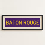Framed Baton Rouge Purple Bus Scroll - Tejas Country Club