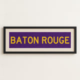 Framed Baton Rouge Purple Bus Scroll - Tejas Country Club