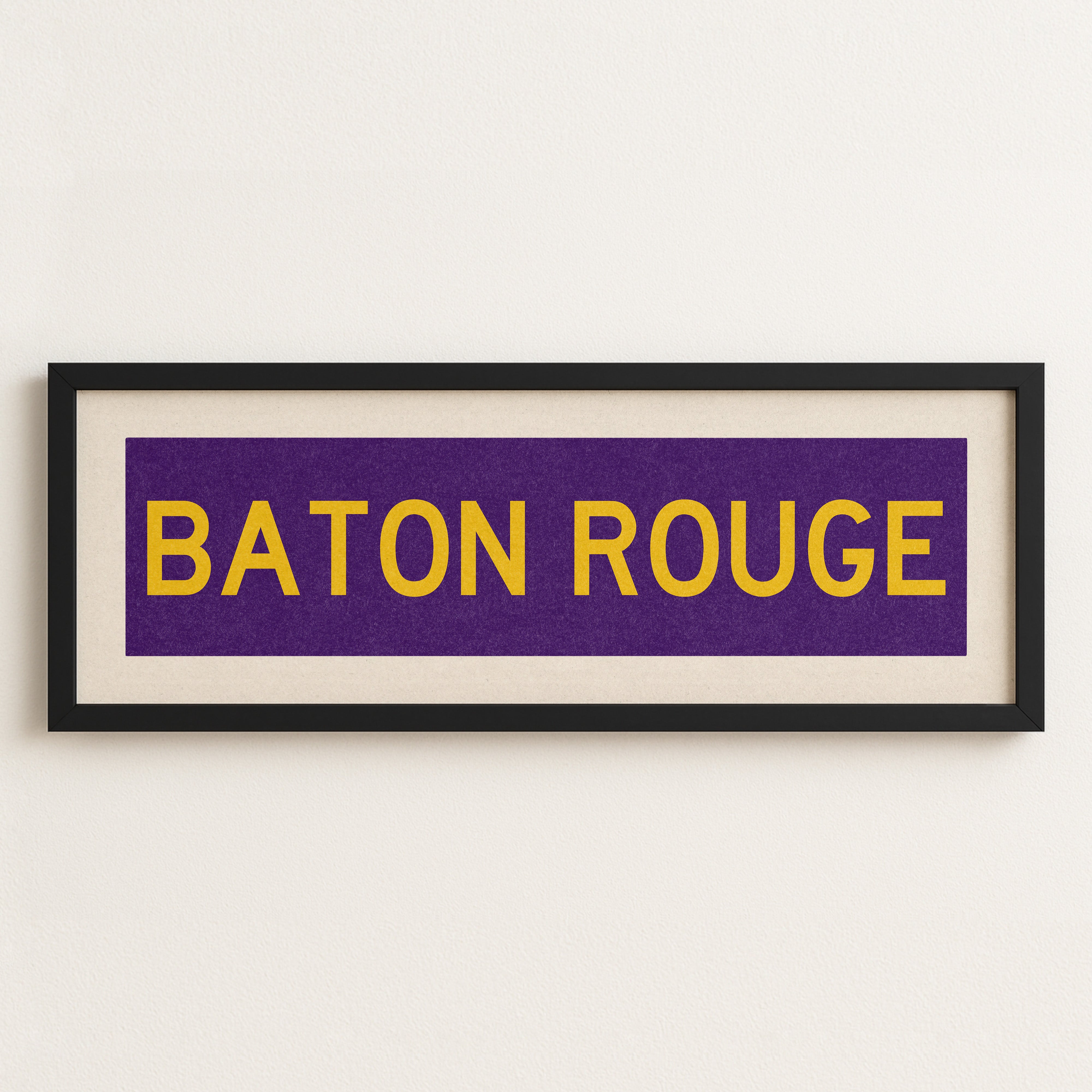Framed Baton Rouge Purple Bus Scroll - Tejas Country Club