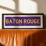 Framed Baton Rouge Purple Bus Scroll - Tejas Country Club
