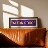 Framed Baton Rouge Purple Bus Scroll - Tejas Country Club
