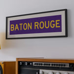 Framed Baton Rouge Purple Bus Scroll - Tejas Country Club