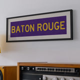 Framed Baton Rouge Purple Bus Scroll - Tejas Country Club