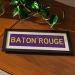 Framed Baton Rouge Purple Bus Scroll - Tejas Country Club