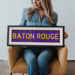 Framed Baton Rouge Purple Bus Scroll - Tejas Country Club
