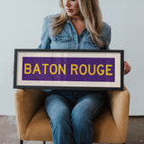 Framed Baton Rouge Purple Bus Scroll - Tejas Country Club
