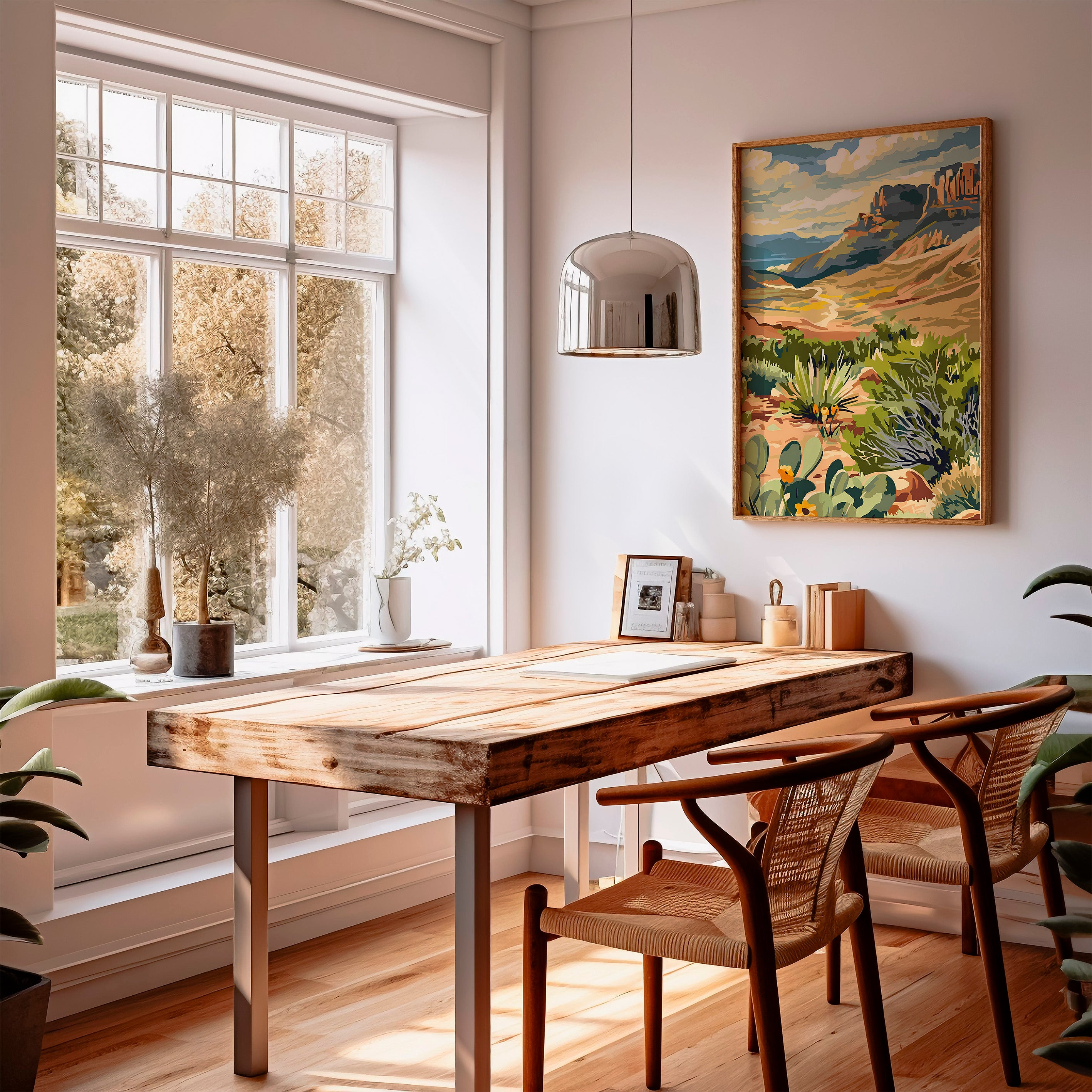Big Bend Texas Paint By Number Style Print - Tejas Country Club