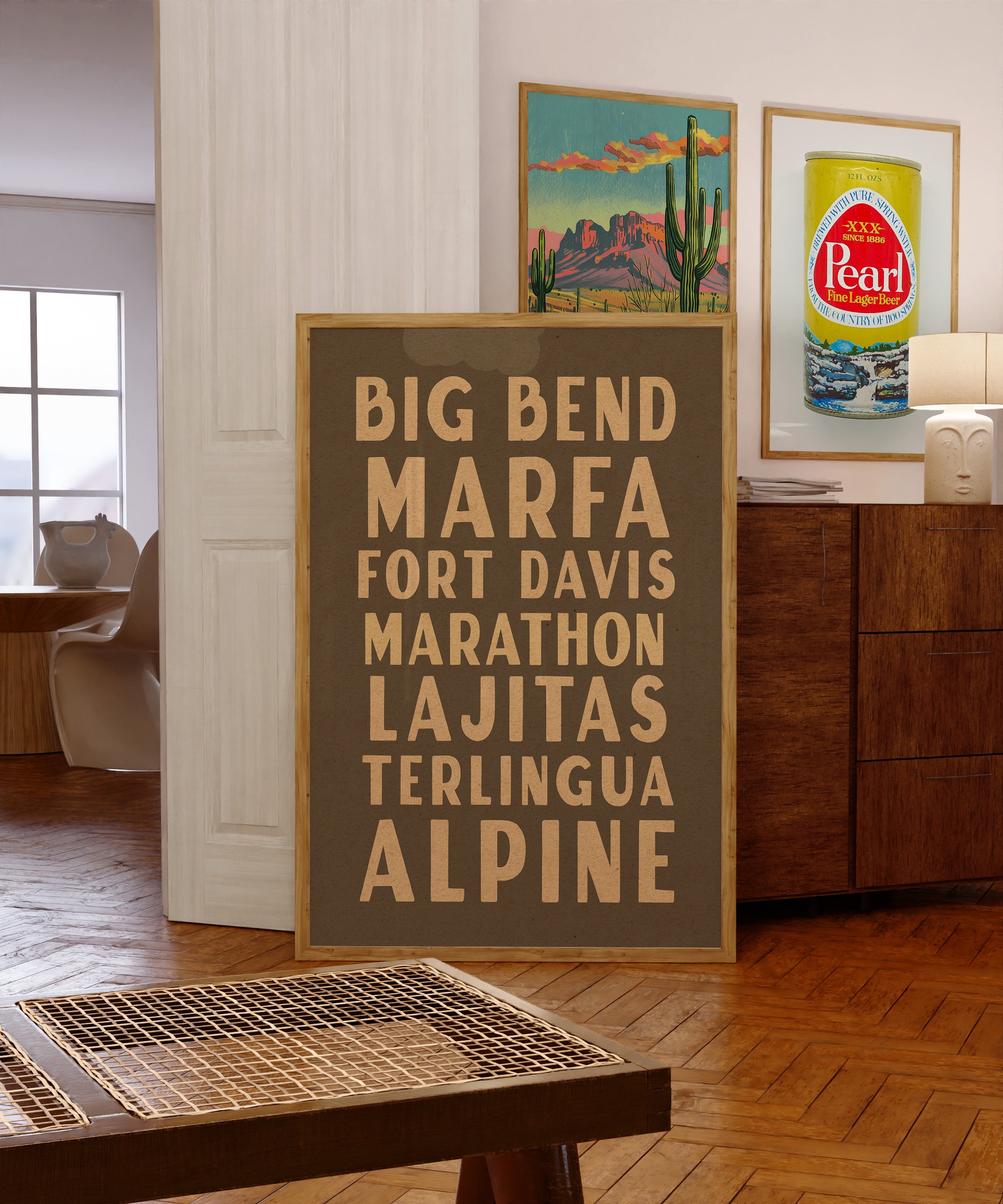 Big Bend West Texas Subway Scroll Art Print - Tejas Country Club