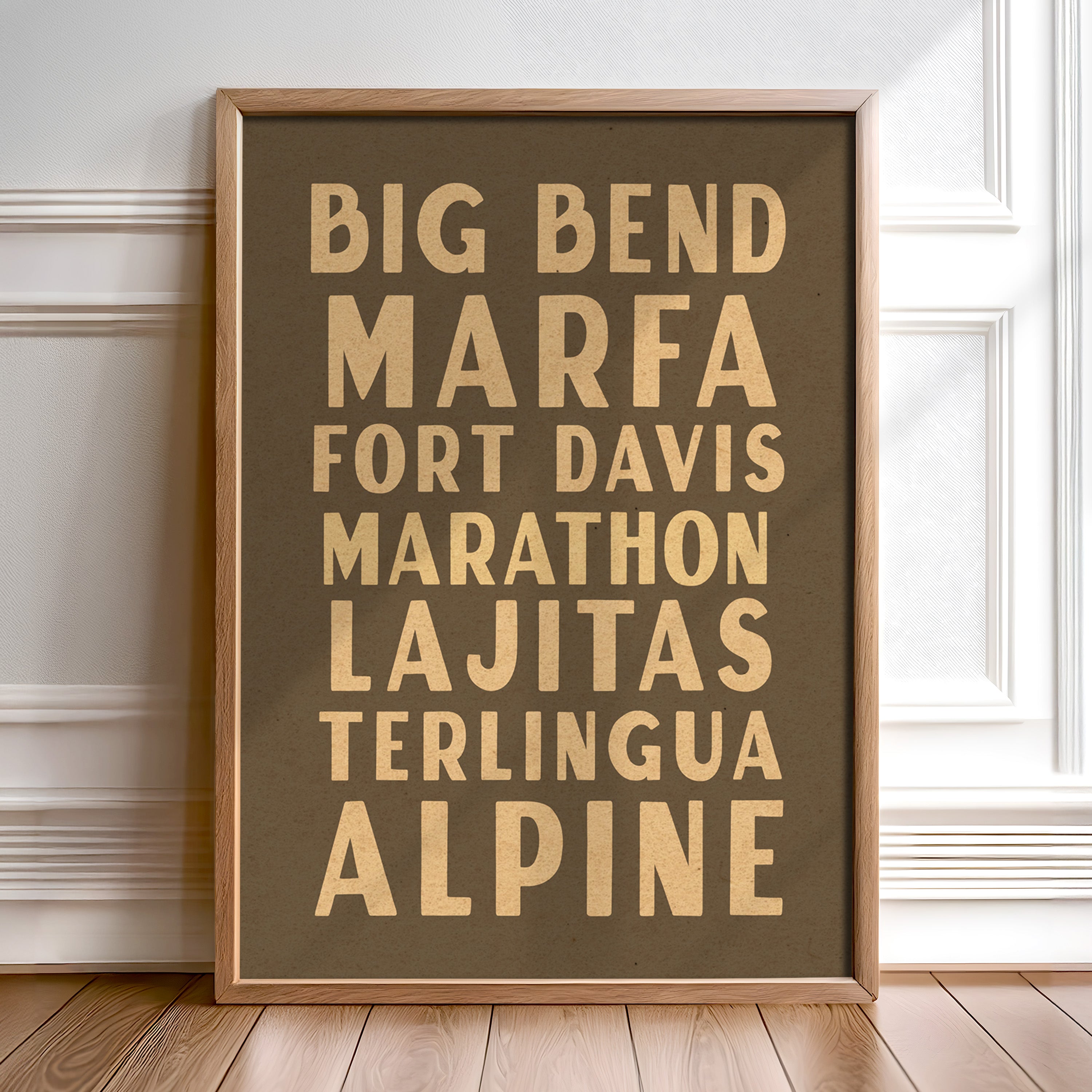 Big Bend West Texas Subway Scroll Art Print - Tejas Country Club