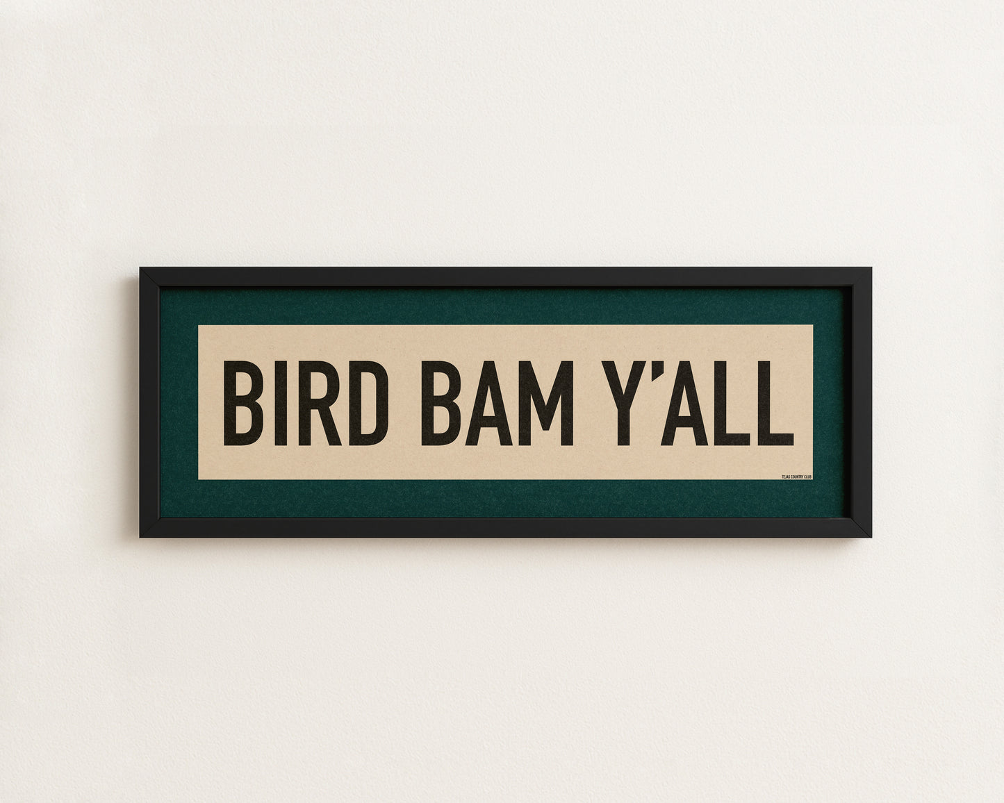 Framed Bird Bam Y'all Mahjong Art Scroll Sign