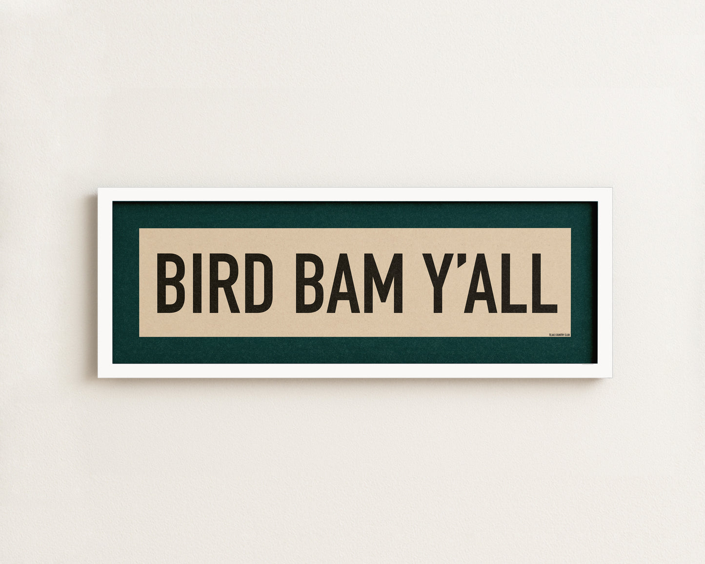 Framed Bird Bam Y'all Mahjong Art Scroll Sign
