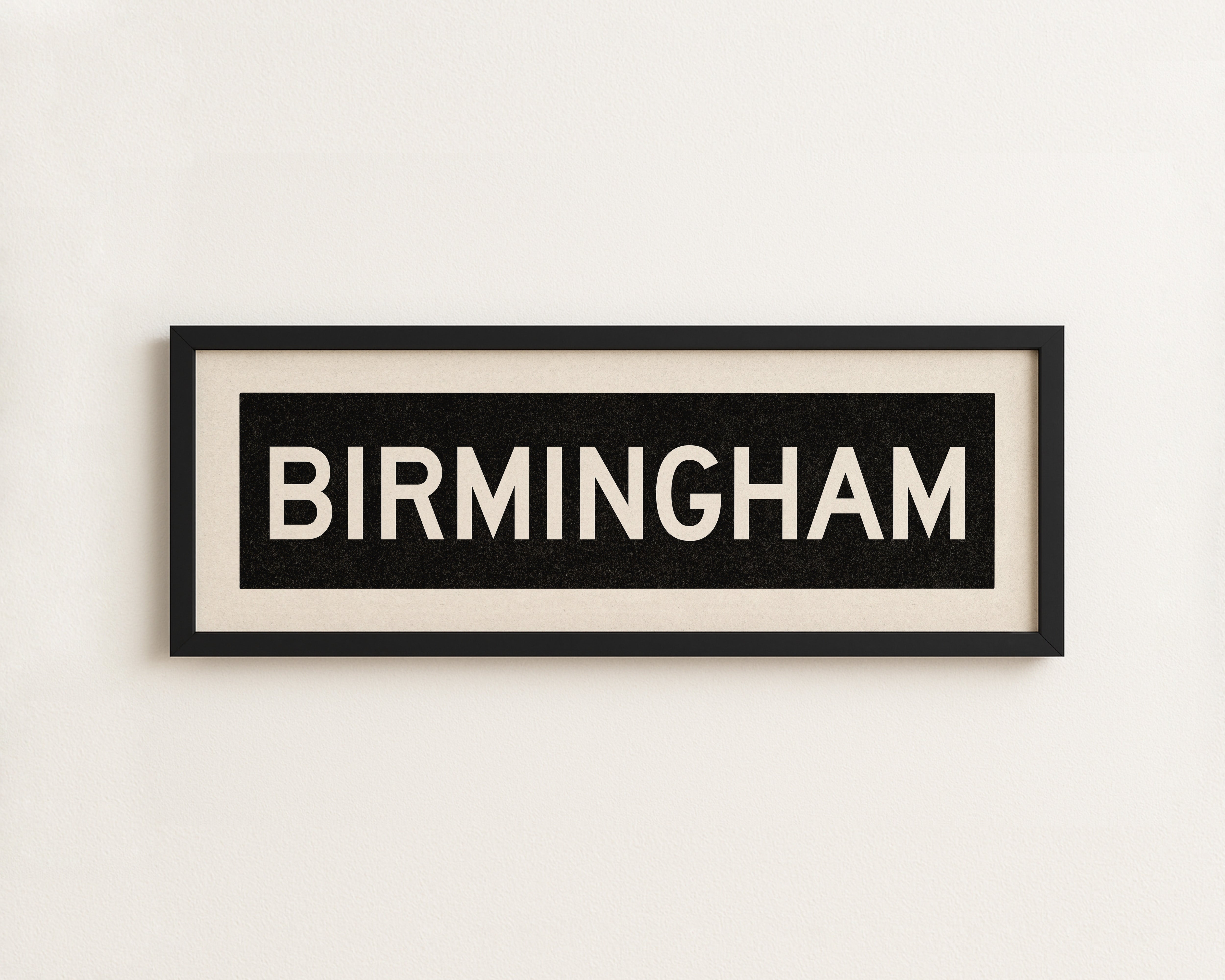 Framed Birmingham Alabama Bus Scroll - Tejas Country Club