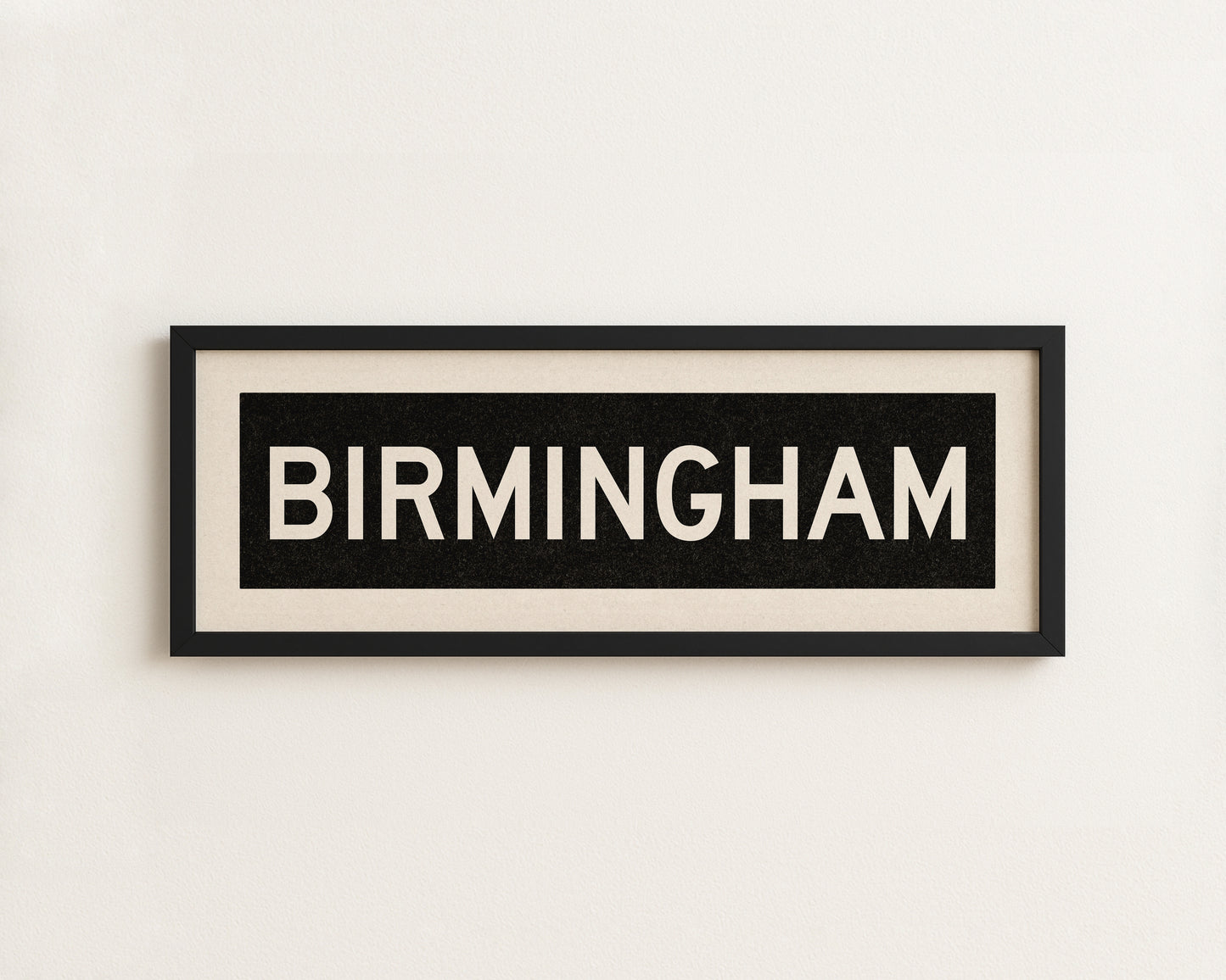 Framed Birmingham Alabama Bus Scroll