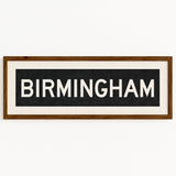 Framed Birmingham Alabama Bus Scroll - Tejas Country Club