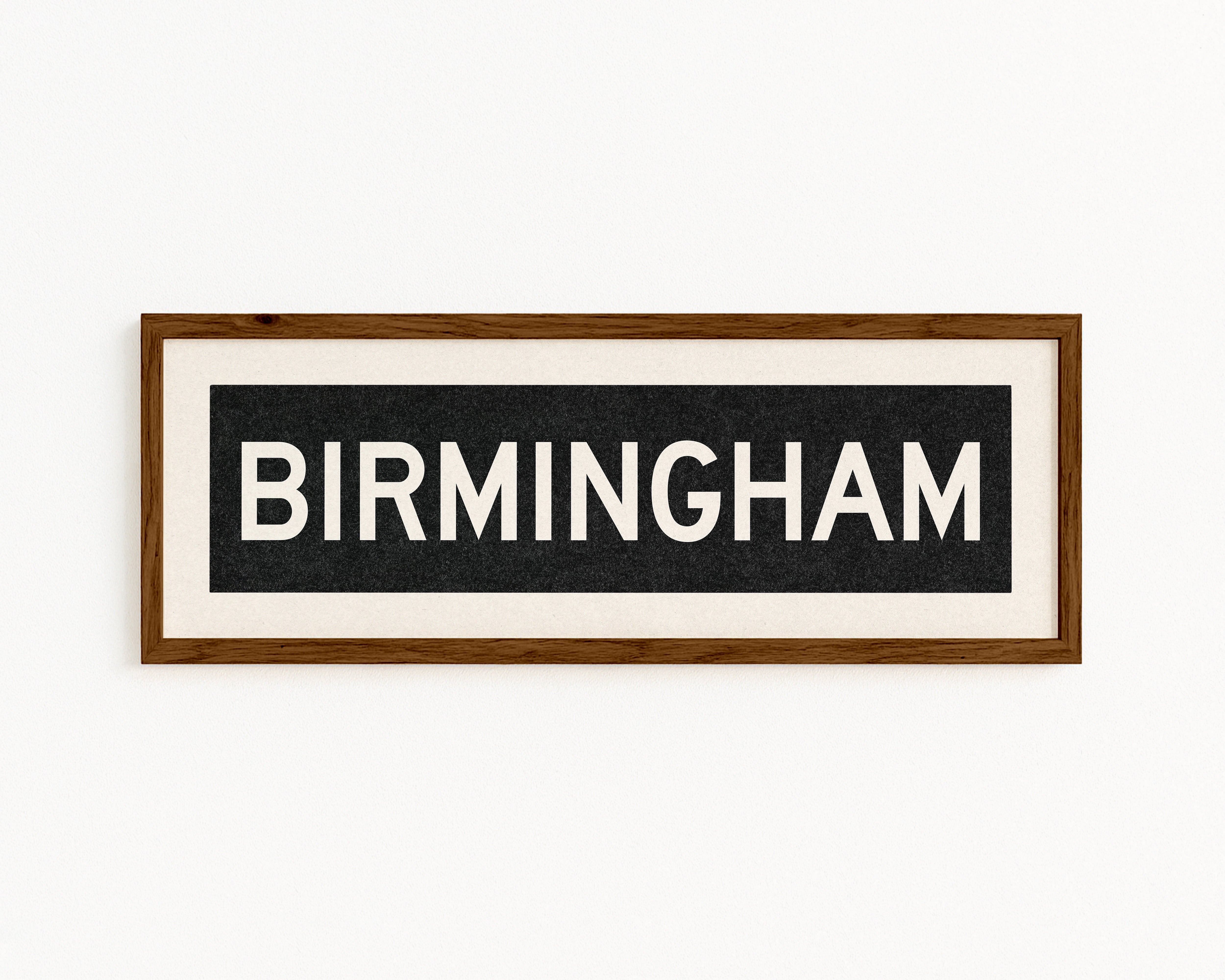 Framed Birmingham Alabama Bus Scroll - Tejas Country Club