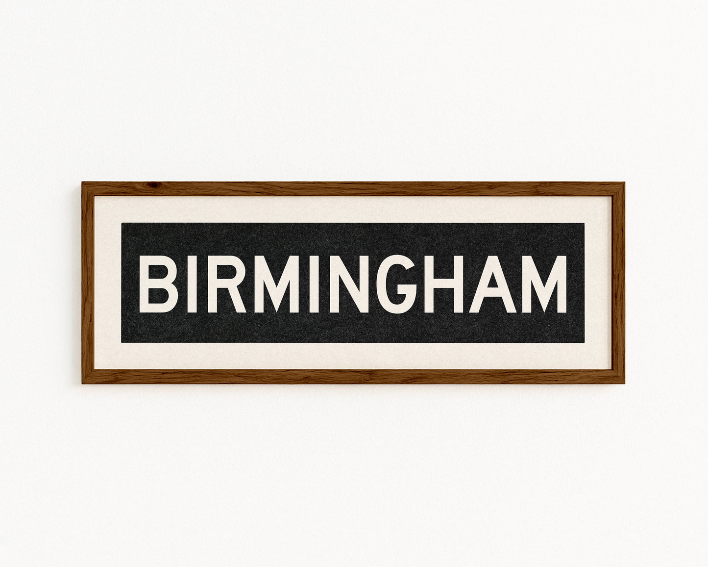 Framed Birmingham Alabama Bus Scroll