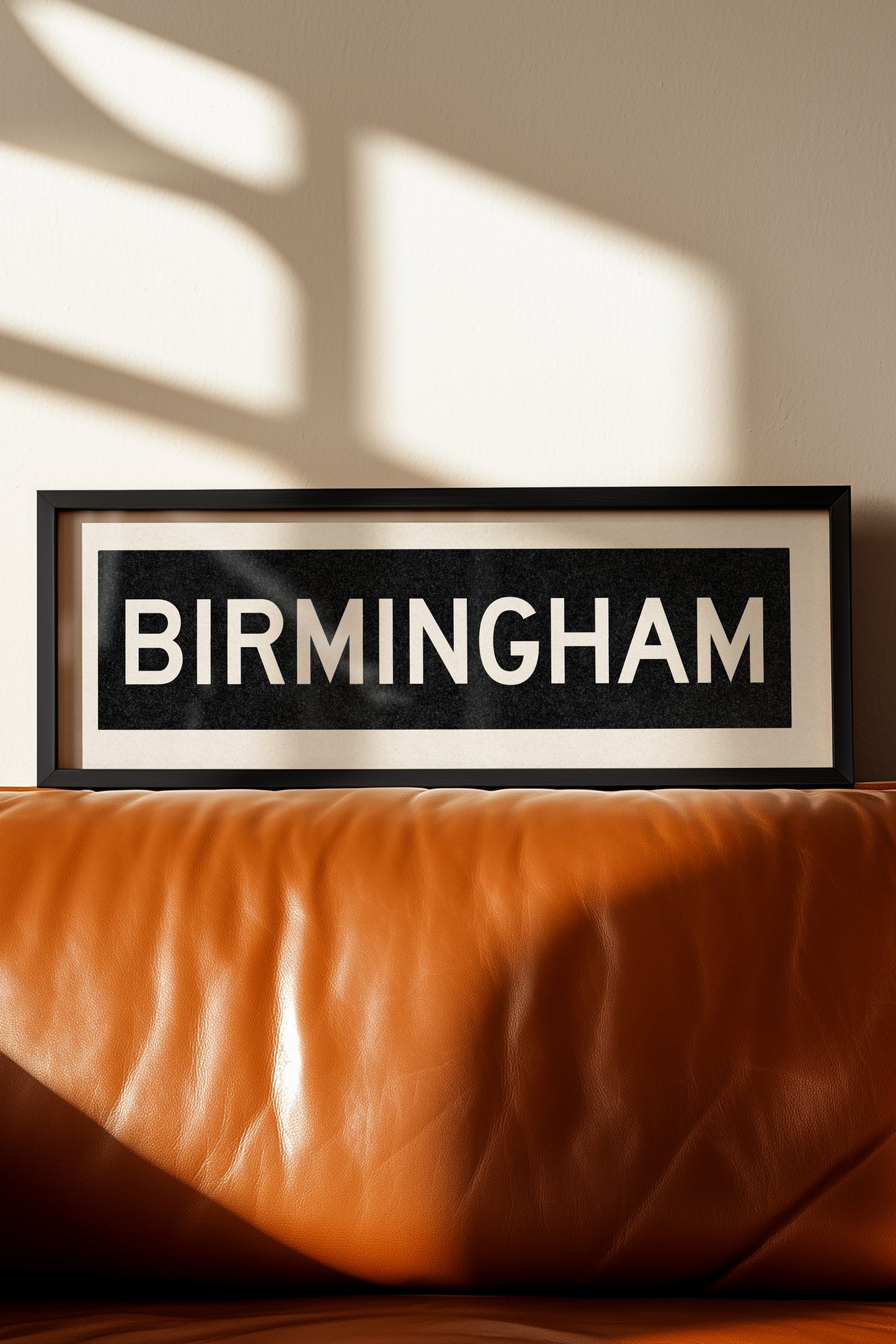 Framed Birmingham Alabama Bus Scroll